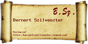 Bernert Szilveszter névjegykártya